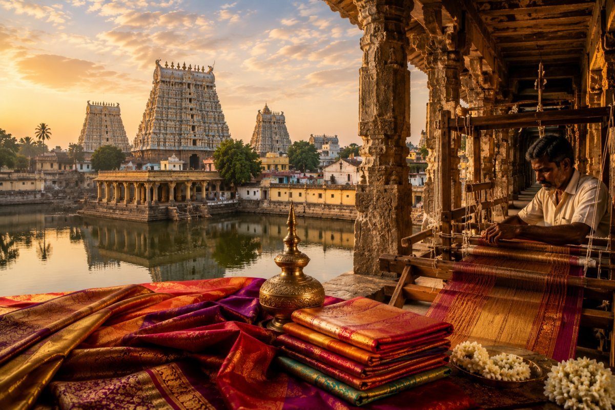 Kanchipuram: A Regal Tapestry of Sacred Temples and Shimmering Silk